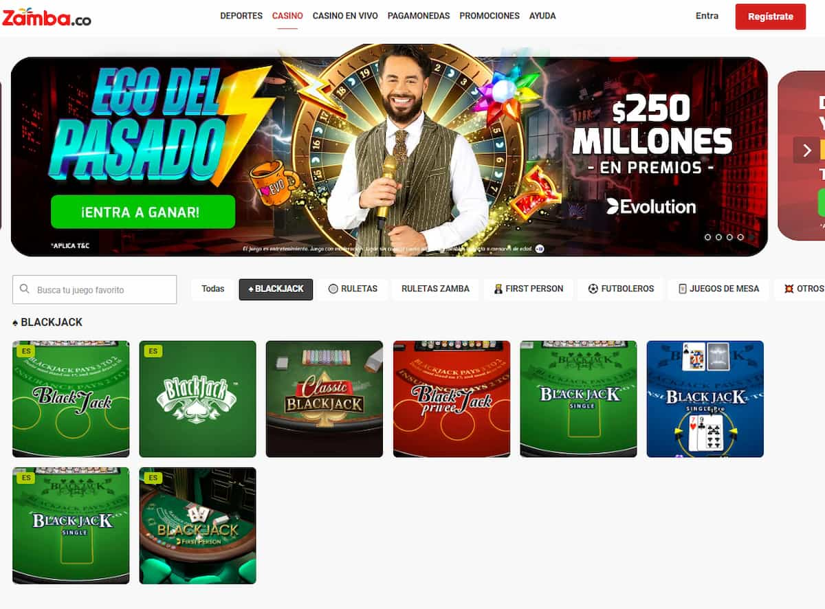 blackjack zamba online en colombia