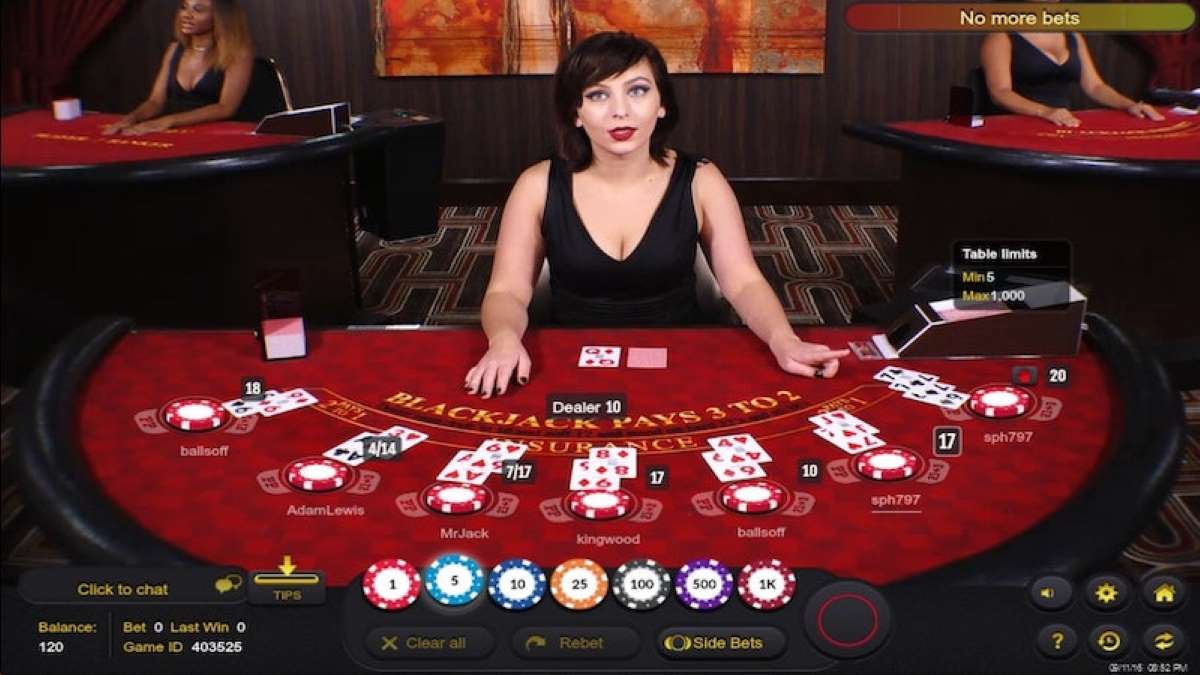 crupier blackjack en vivo